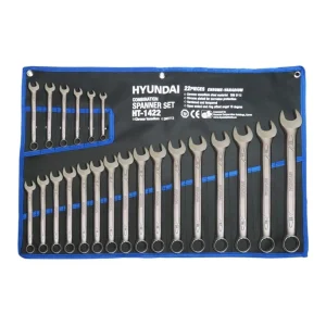 ست آچار یک سر رینگ یک سر تخت هیوندای 22 عددی مدل HT-1422