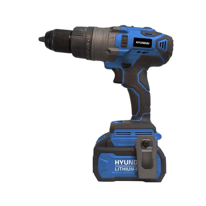Cordless-drill-Hyundai-HP204L-CD-(1) دریل شارژی هیوندای براشلس لیتیوم 20 ولت مدل HP204L-CD