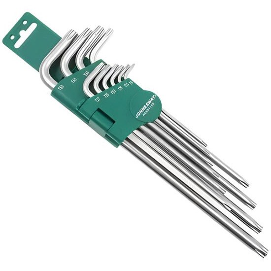 آچار آلن ستاره ای (پنج پر) جانزوی کارتی فوق بلند 9 عددی مدل H16109S