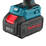 بکس شارژی رونیکس 1/2 اینچ براشلس 40 ولت مدل 40-8907 V